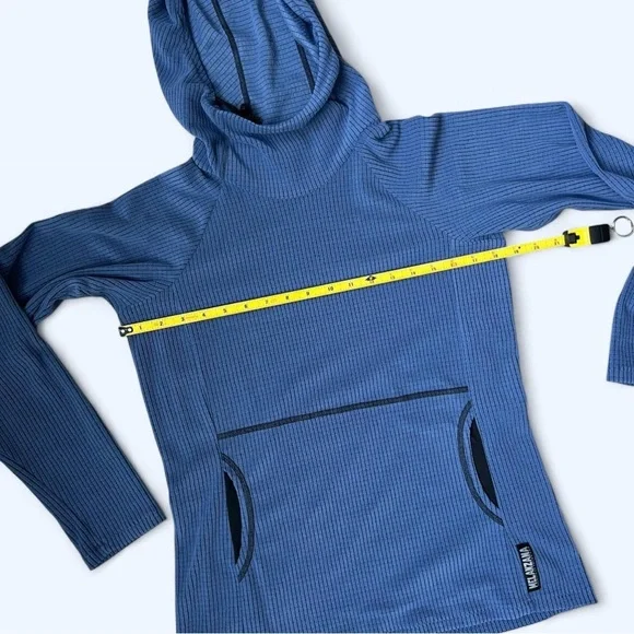 Melanzana Melly Women’s Micro Grid Hoodie V2 in Rain Blue XS - Picture 5 of 6